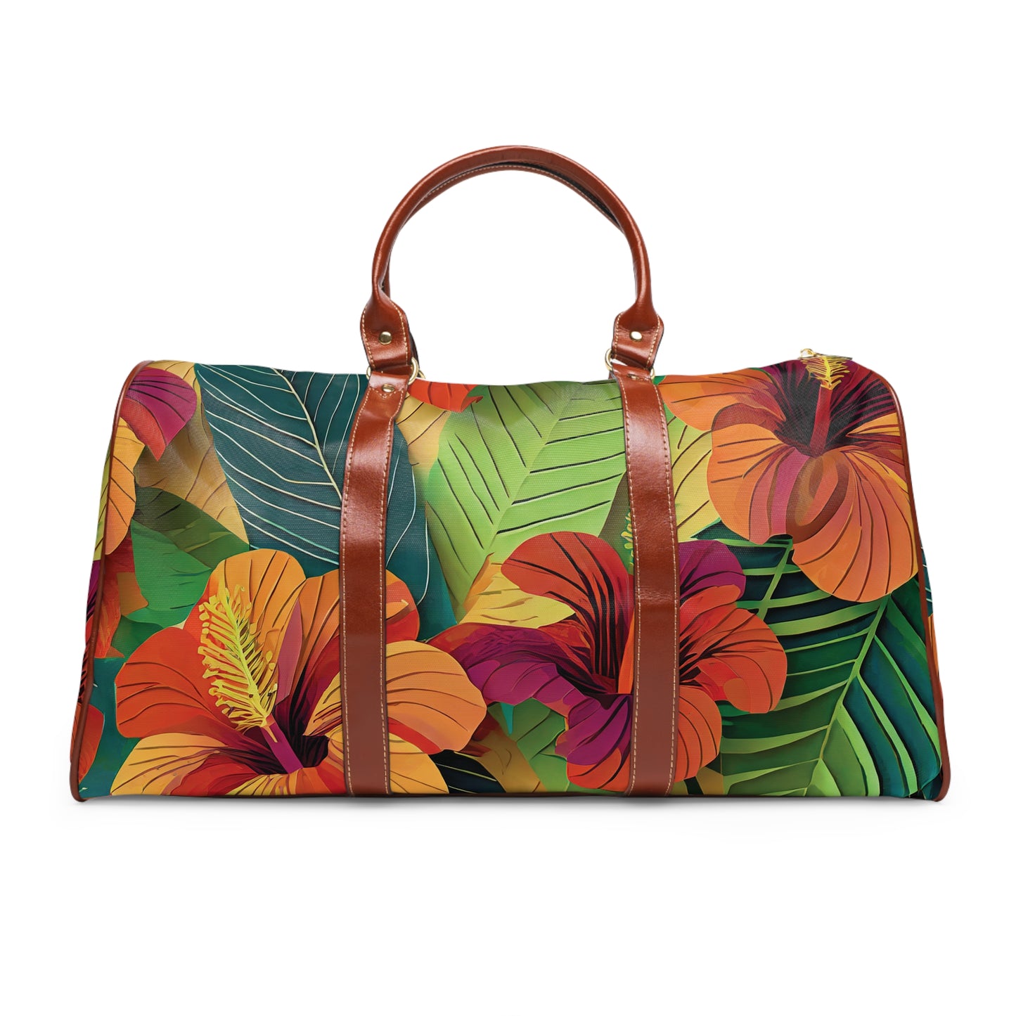 Hibiscus4 - Waterproof Travel Bag