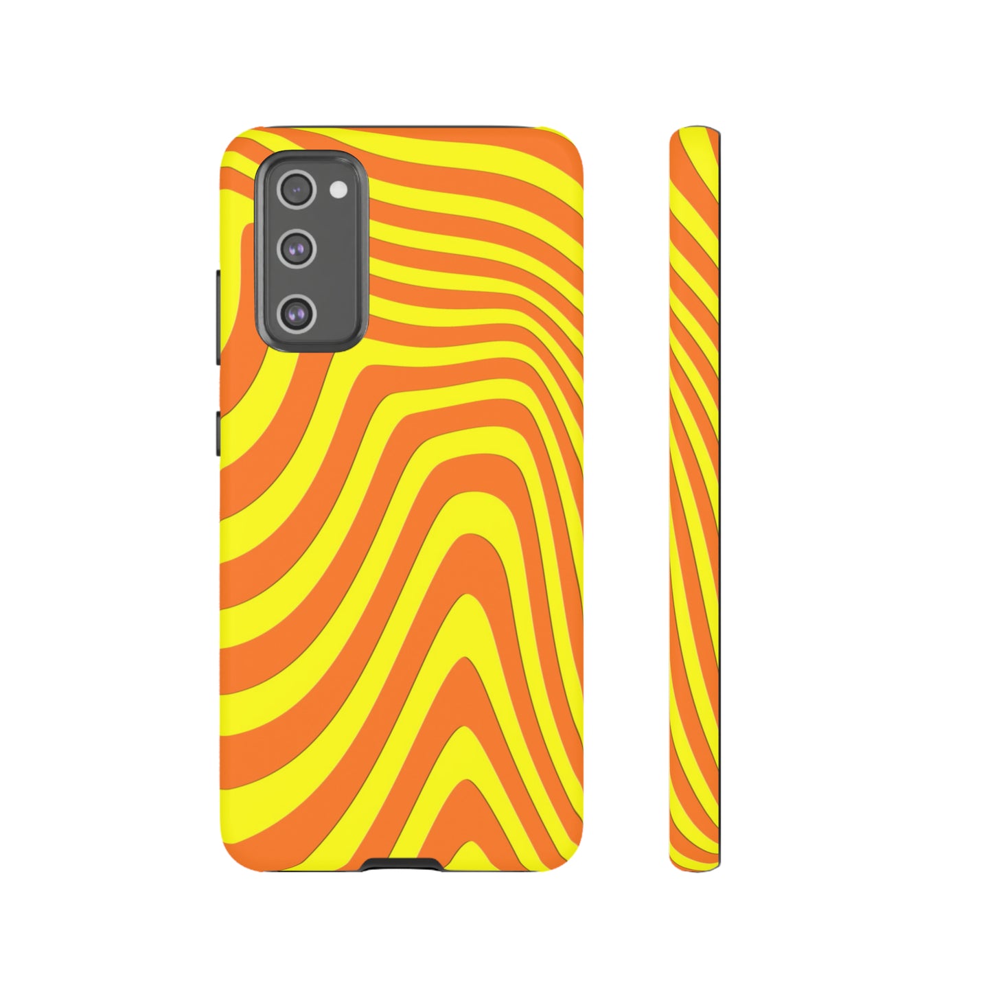 Retro wavy - yellow and orange - Tough Cases