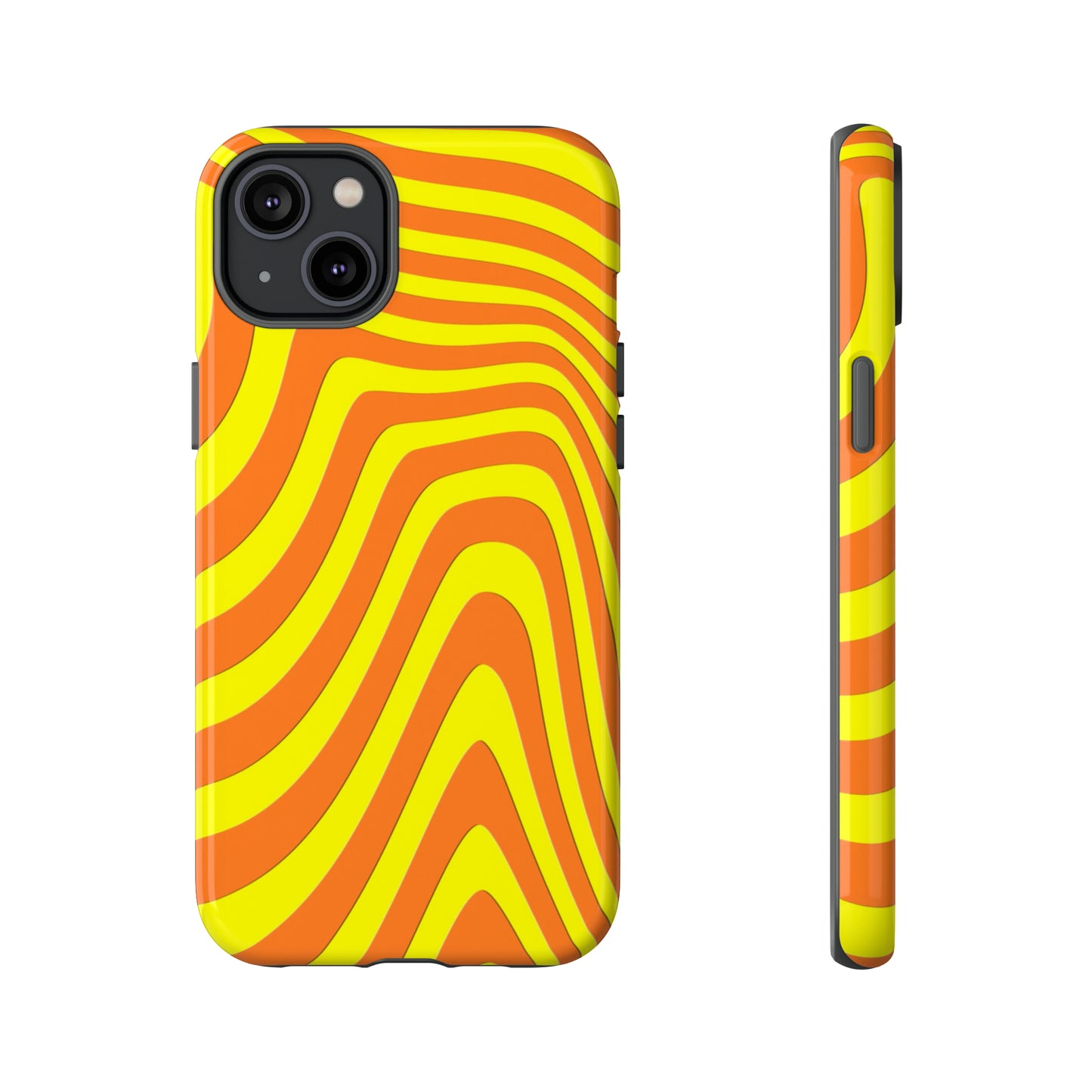 Retro wavy - yellow and orange - Tough Cases