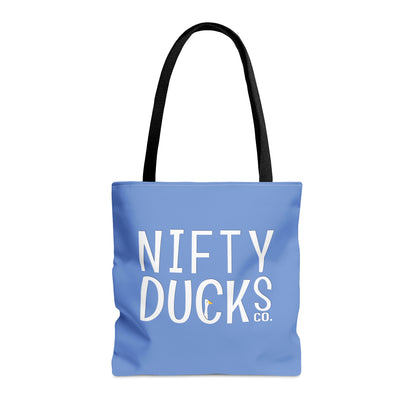 Nifty Ducks Co. Logo2 - Fennel Flower 74a6ff - Tote Bag