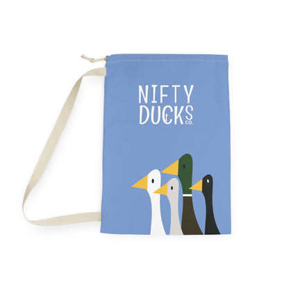 Nifty Ducks Co. Logo2 - Fennel Flower 74a6ff - Laundry Bag