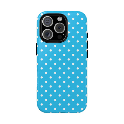 White dots on blue - Tough Cases