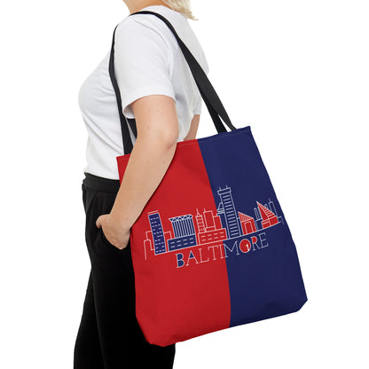 Baltimore - Red White and Blue City series - Logo - Tote Bag