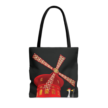 Ducks Visit Moulin Rouge - Black 000000 - Tote Bag