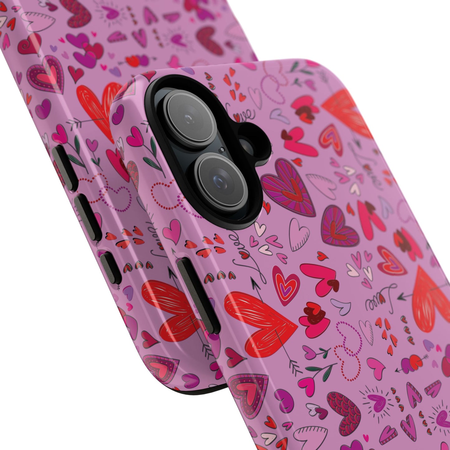 Heart Doodles - Fuschia Pink ff8eff - Tough Cases