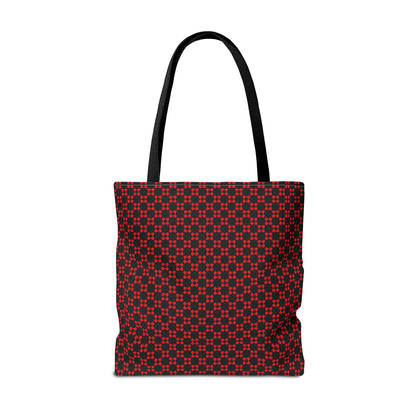 Pixel Petals - Red - Black - Tote Bag