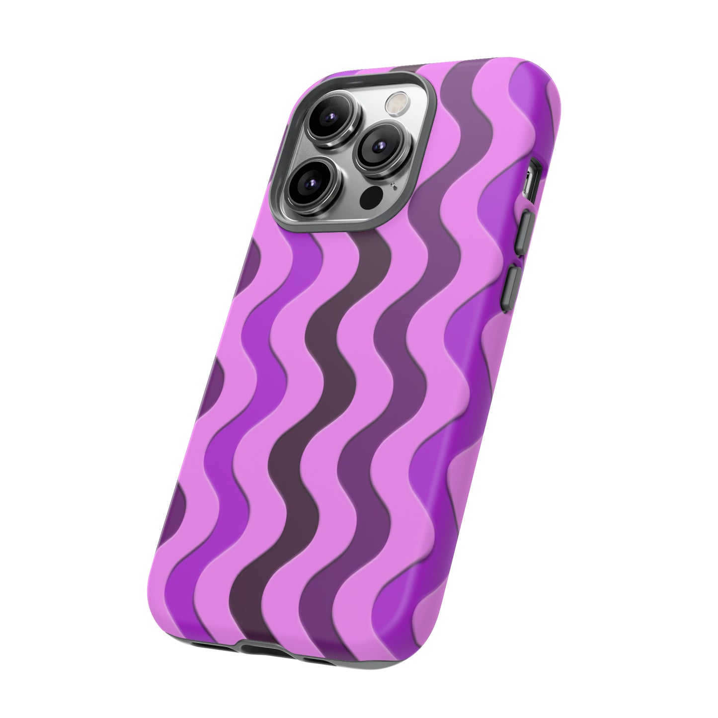 Vertical retro wavy purple and pink - Tough Cases