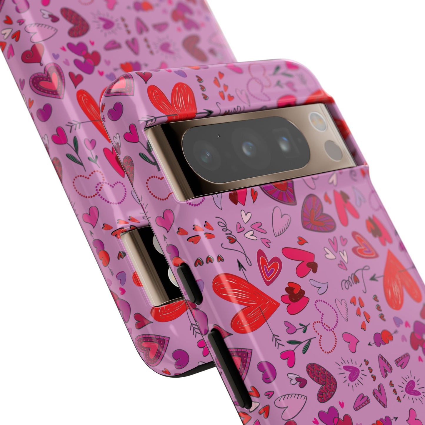 Heart Doodles - Fuschia Pink ff8eff - Tough Cases