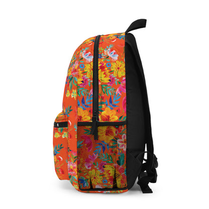 Bright Bold Watercolor Flowers - Orange FE5000 - Backpack