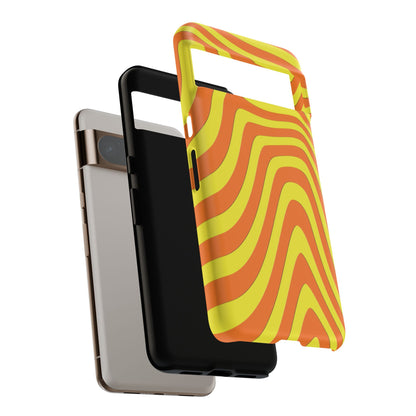 Retro wavy - Yellow and Orange - Tough Cases