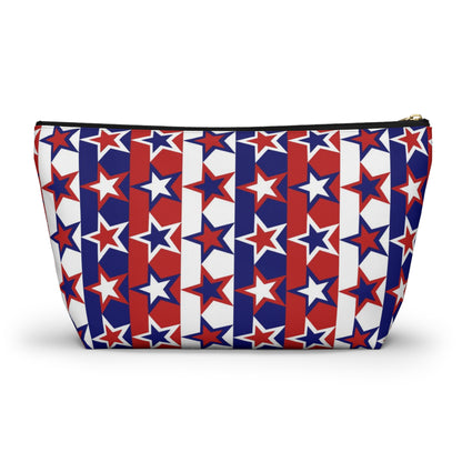 Red White and Blue Stars - Stripes - Accessory Pouch w T-bottom