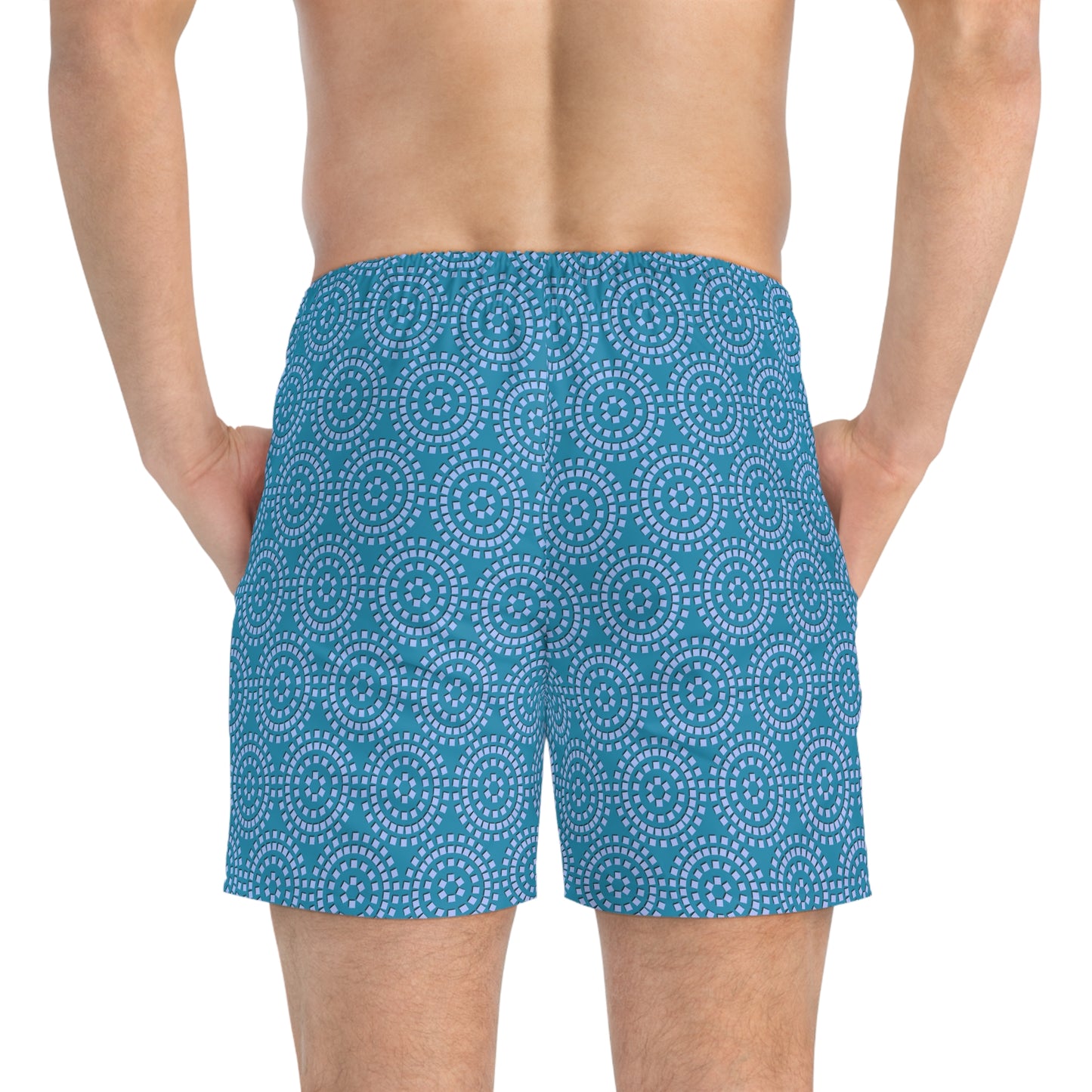 Circles and More Circles - Turquoise - Swim Trunks