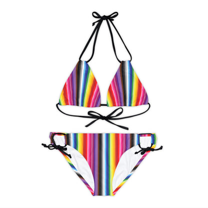 Rainbow Stripes - Pride - Strappy Bikini Set