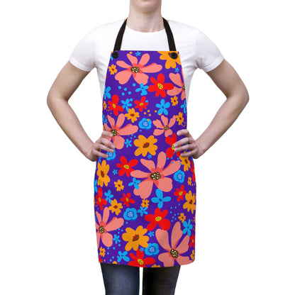 Playful Floral Print - Purple Heart 5412AB - Apron