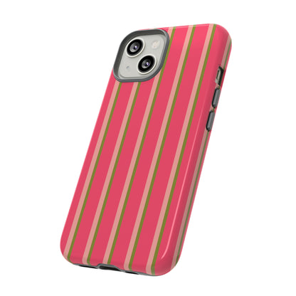 Pink and green stripes - Tough Cases