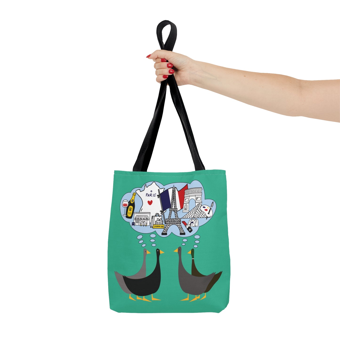 Ducks dreaming of Paris - Turquoise 12d3ad - Tote Bag