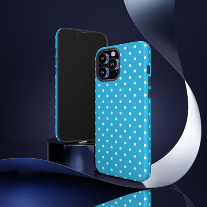 White dots on blue - Tough Cases