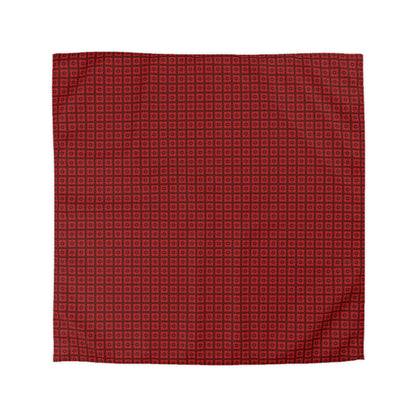 Intersecting Squares - Red - Black - Microfiber Duvet Cover