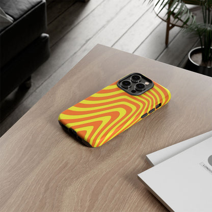 Retro wavy - Yellow and Orange - Tough Cases