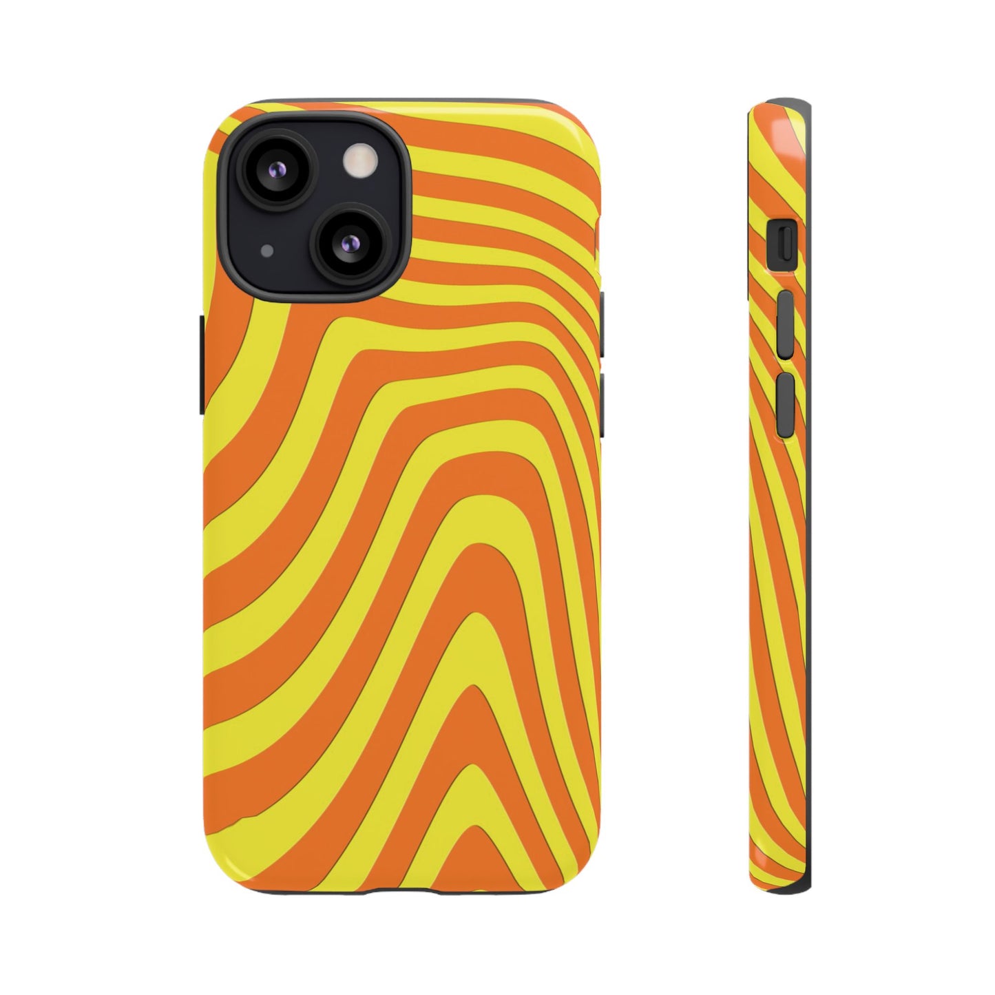 Retro wavy - Yellow and Orange - Tough Cases