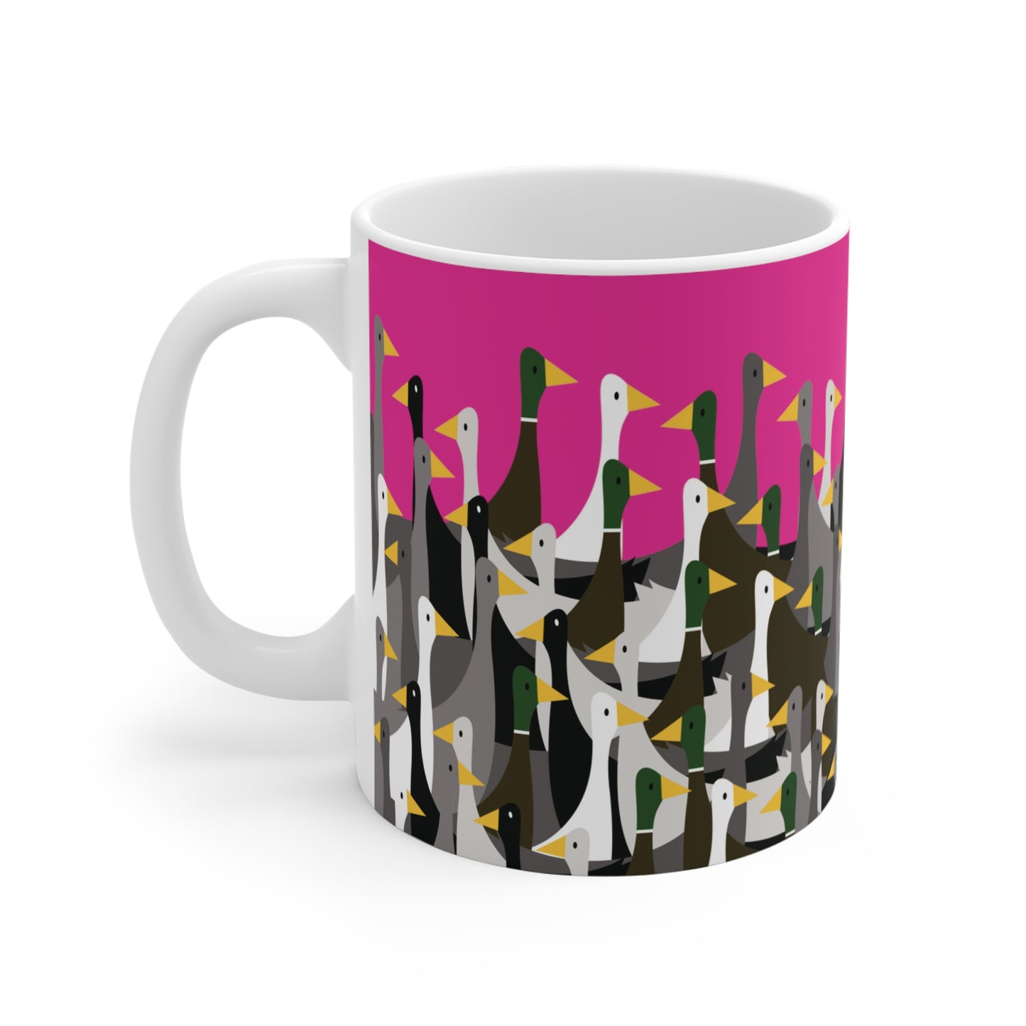 That is a LOT of ducks - Mean Girls Lipstick ff00a8  - Mug 11oz