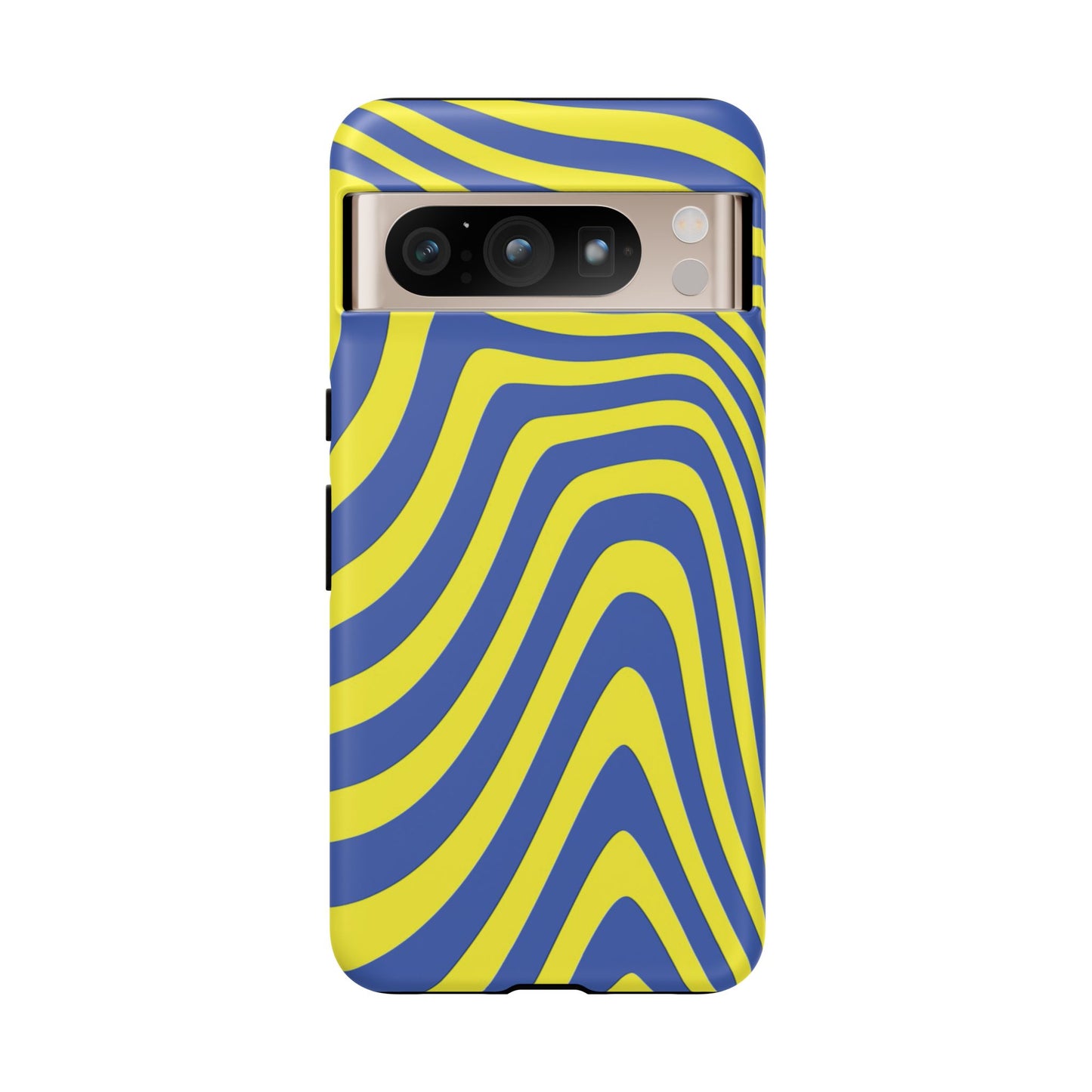 Retro wavy - yellow and blue - Tough Cases