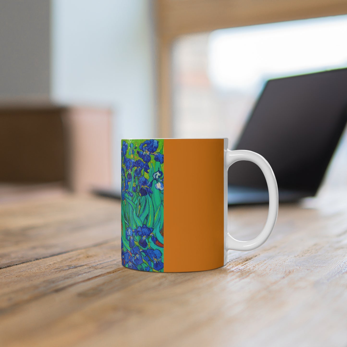 Irises - 1889 - van Gogh - Mango Tango db7a00 - Mug 11oz