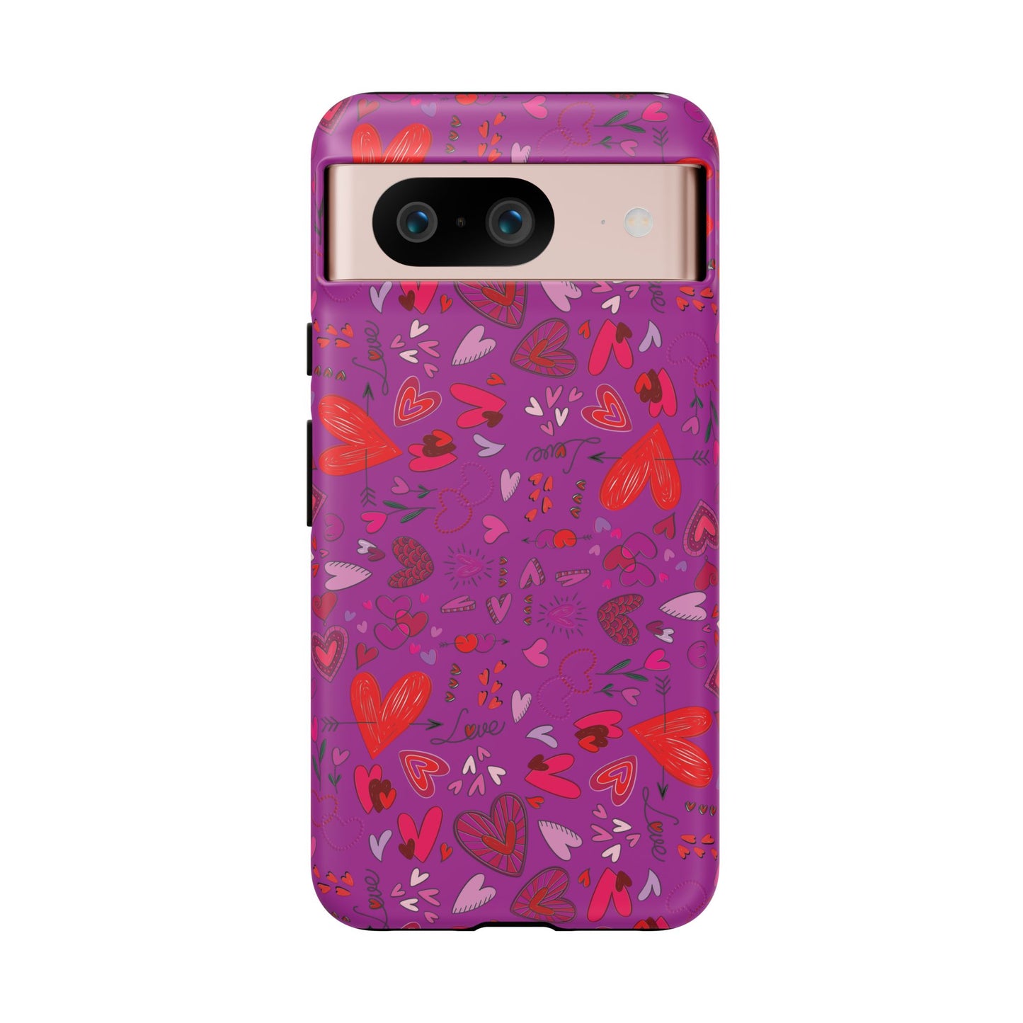 Heart Doodles - Deep Magenta B805AE - Tough Cases