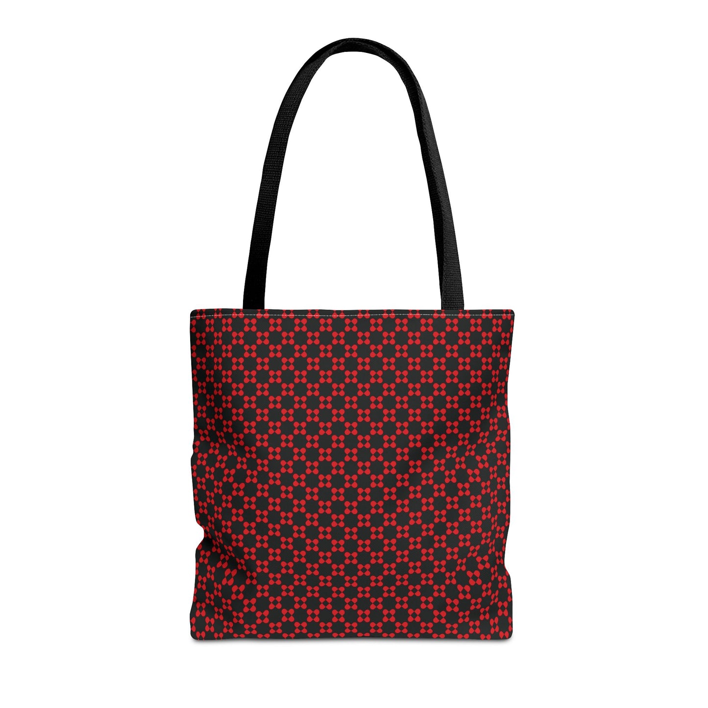 Pixel Petals - Red - Black - Tote Bag