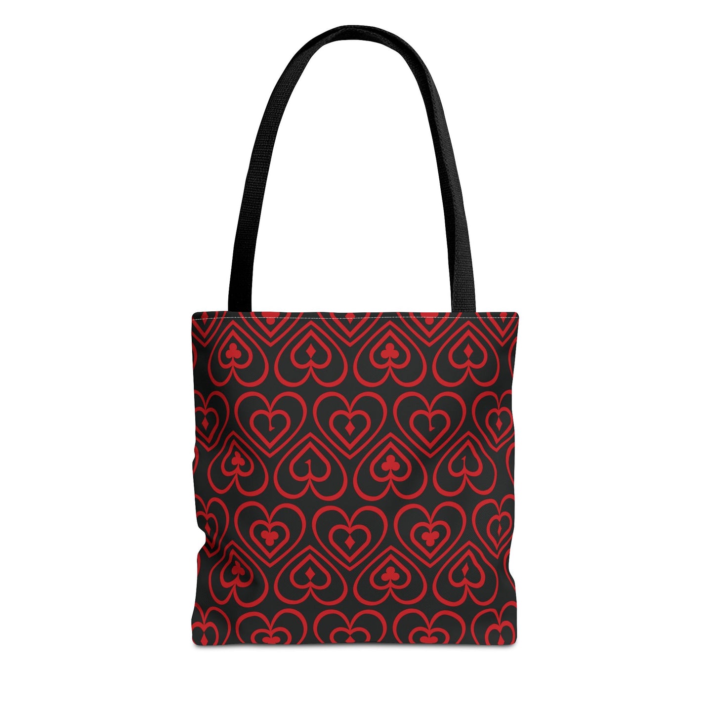 Ducks in the Deck - Red - Black 000000 - Tote Bag