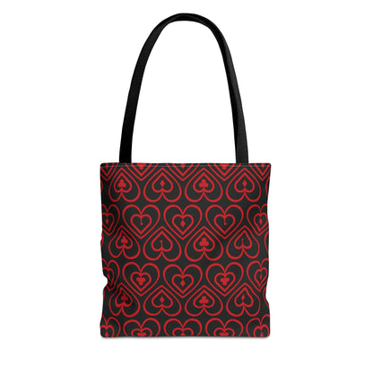 Ducks in the Deck - Red - Black 000000 - Tote Bag