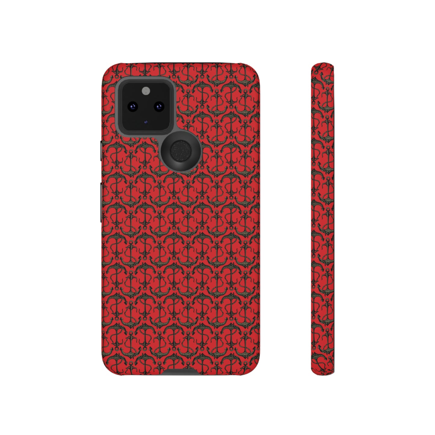 Anchors Away - Black Gray - Scarlet de0000 - Tough Cases