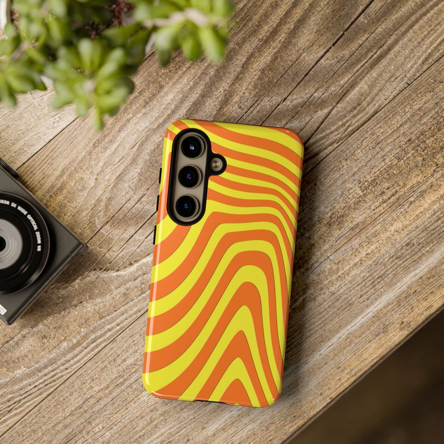 Retro wavy - Yellow and Orange - Tough Cases