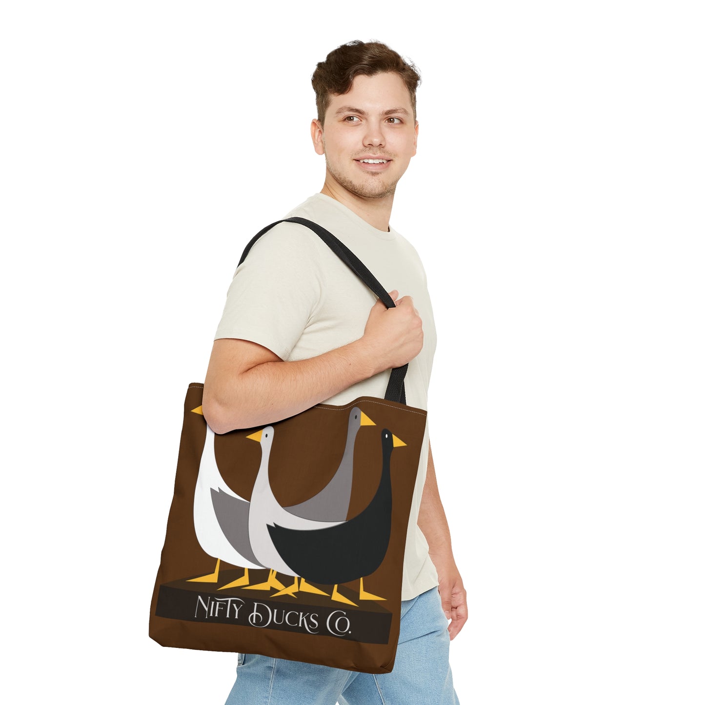 Nifty Ducks Co. Original Logo - Baker's Chocolate 643b13 - Tote Bag