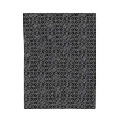 Letter Art - B - Gray - Black 000000 - Velveteen Plush Blanket