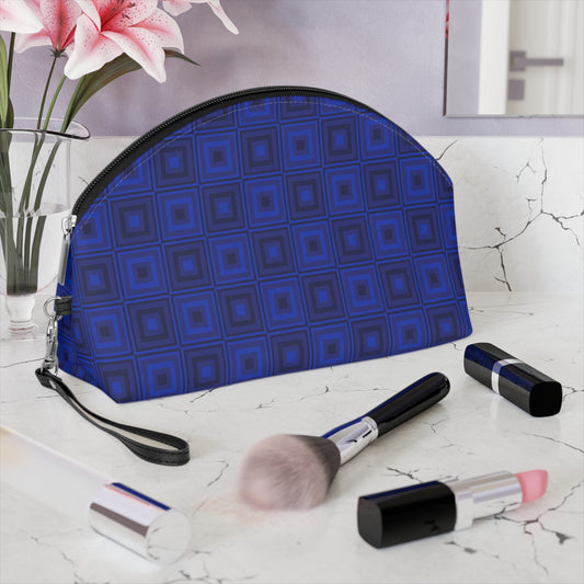 Blue Squares - Sunrise - Makeup Bag