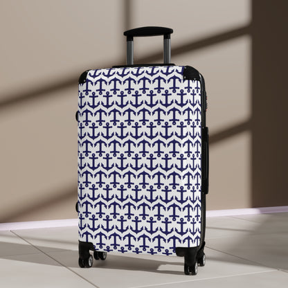 Anchors Away - Blue - White - Suitcases