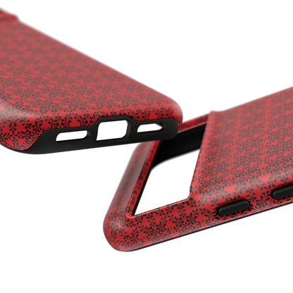 Vibrant Kaleidoscope - Black - Scarlet - Tough Cases