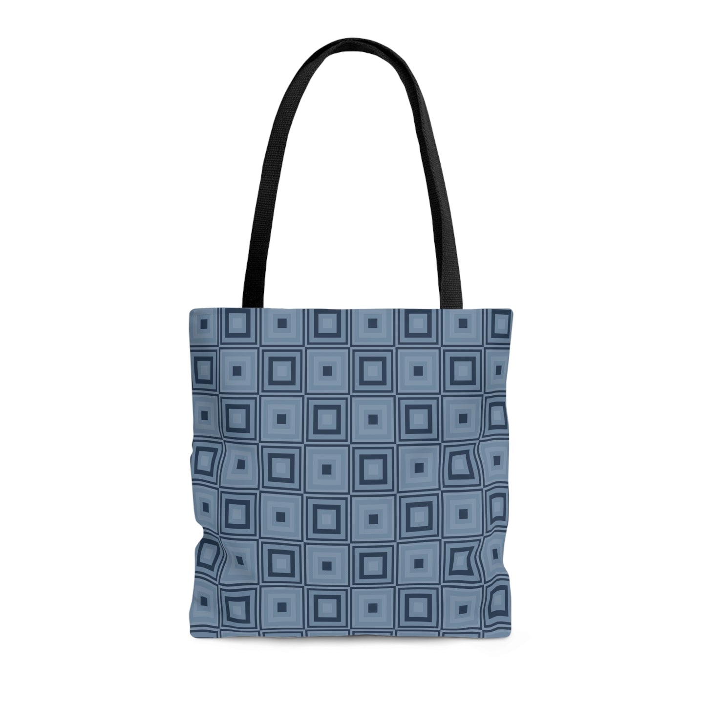 Charcoal - Weldon Blue Squares - Tote Bag