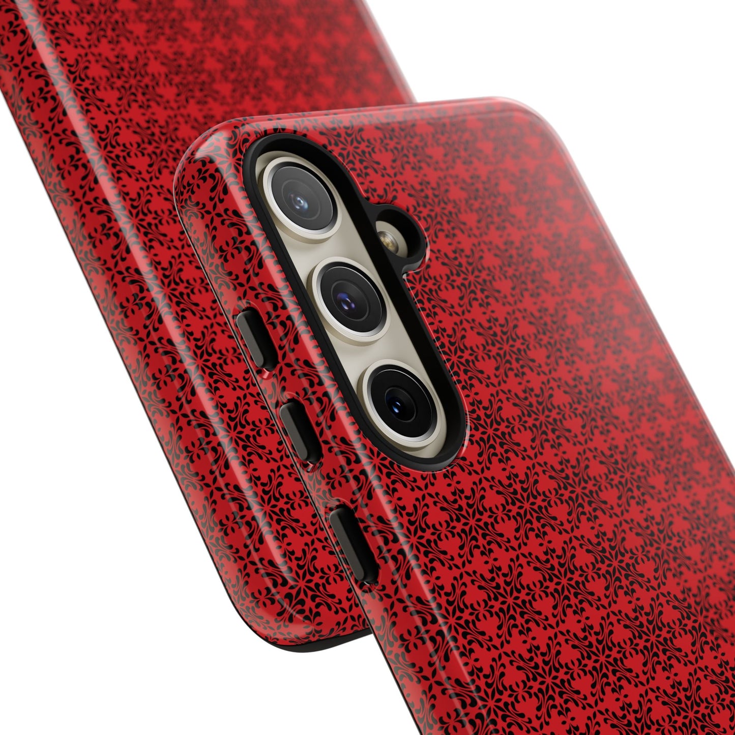 Vibrant Kaleidoscope - Black - Scarlet - Tough Cases