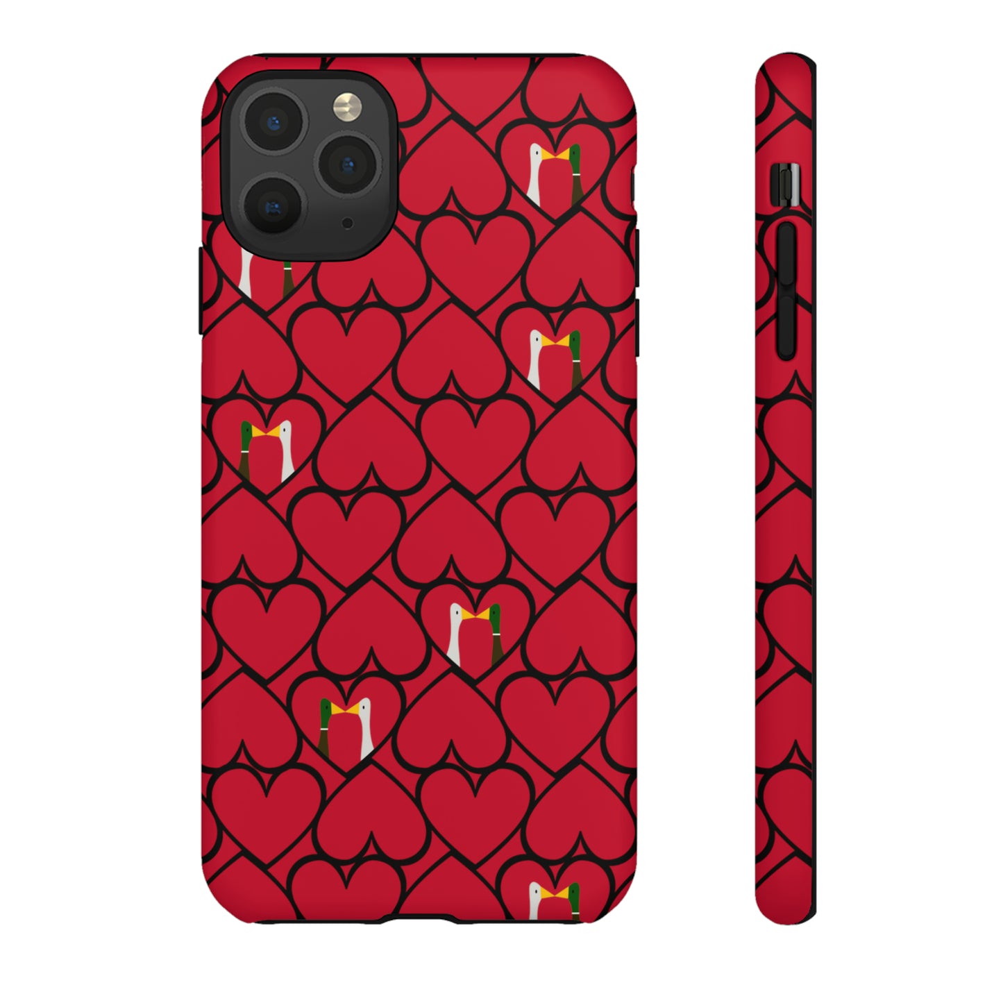 Ducks in hearts - Fire Engine Red c8092e - Tough Cases