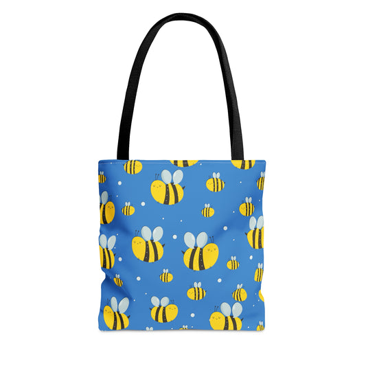 Lots of Bees - Blue #139aff  - Tote Bag