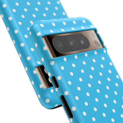 White dots on blue - Tough Cases