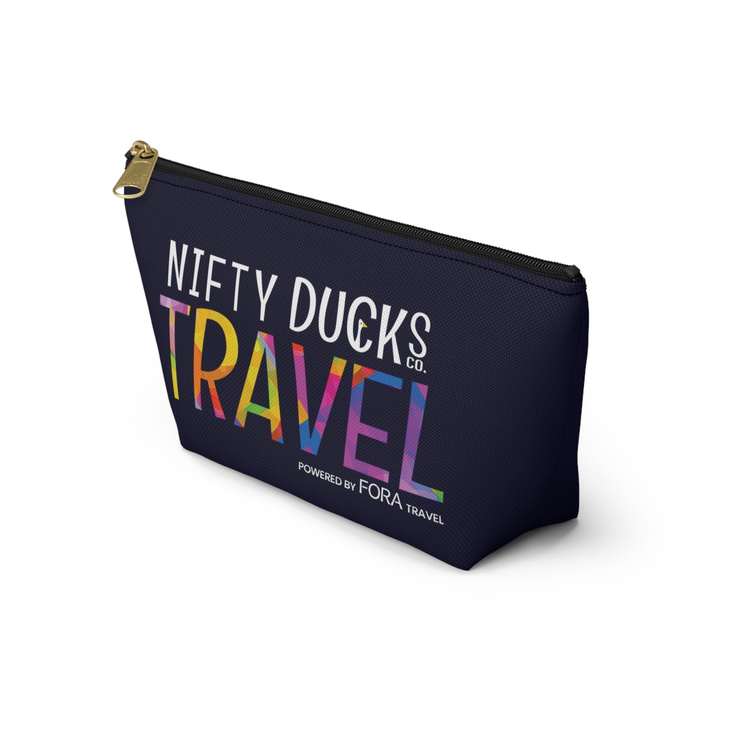 Nifty Ducks Co Travel Logo - Accessory Pouch w T-bottom