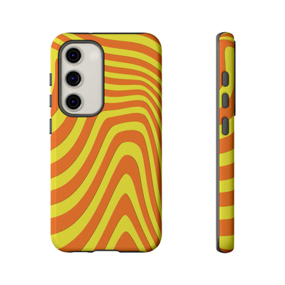 Retro wavy - Yellow and Orange - Tough Cases