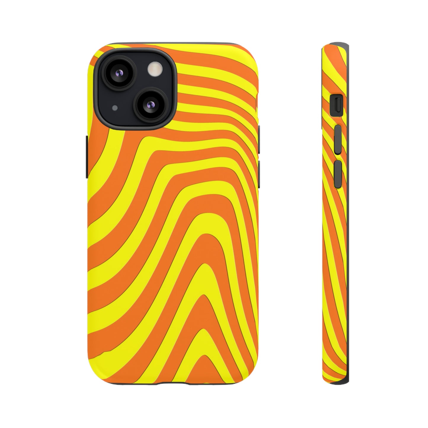 Retro wavy - yellow and orange - Tough Cases