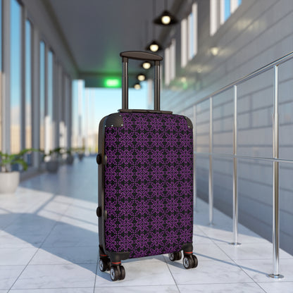 Vibrant Kaleidoscope - Purple - Black - Suitcases