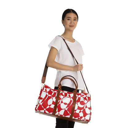 Scarlet Symphony - White - Waterproof Travel Bag