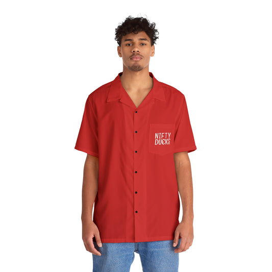 ND Travel - Logo - Scarlet c4161c - Men's Hawaiian Shirt