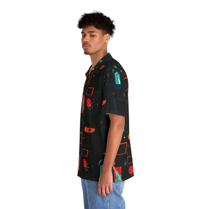 Cocktail Time - Black 000000 - Men's Hawaiian Shirt